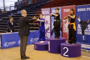 Podium pour l'épreuve des armes